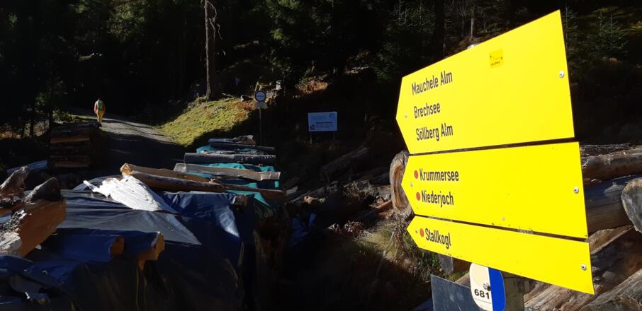 Am Ausgangspunkt. Die gesamte Route ist gut gut beschildert.