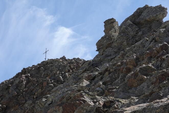 Östl. Feuerstein - Gipfelaufbau von Westen