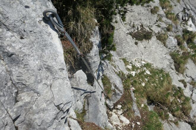 Versicherter Passagen vom Hochsengs Richtung Biwak