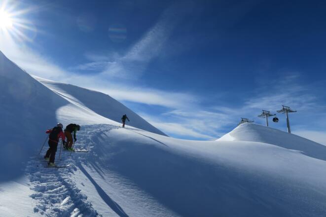 Aufstieg unter die Flexenbahn