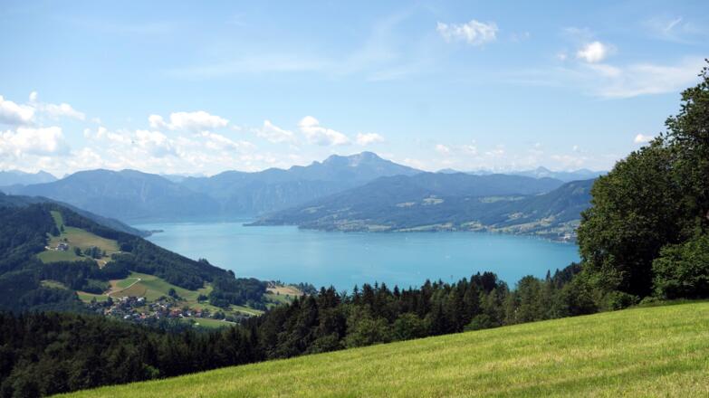 Gahberg 864m mit Attersee- und Schafbergblick