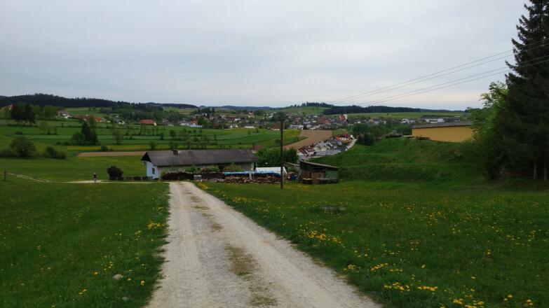 Blick auf Schenkenfelden bei der Rückkehr zum Parkplatz