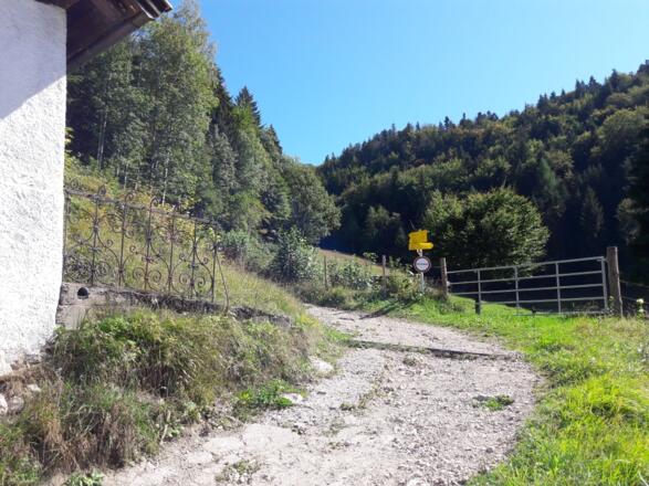 Hier zweigt man rechts ab