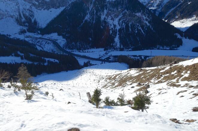 Die letzten Schwünge vor der Tauernalm