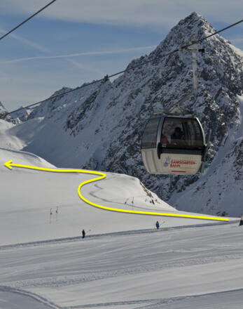 RUN 7 Hidden Valley - START DES KURZEN AUFSTIEGS HINTER DEM KITZLIFT