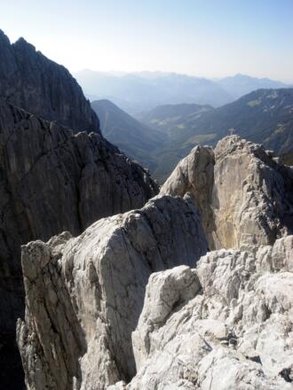 Blick zum Nordgipfel Predigtstuhl und Kaisertal