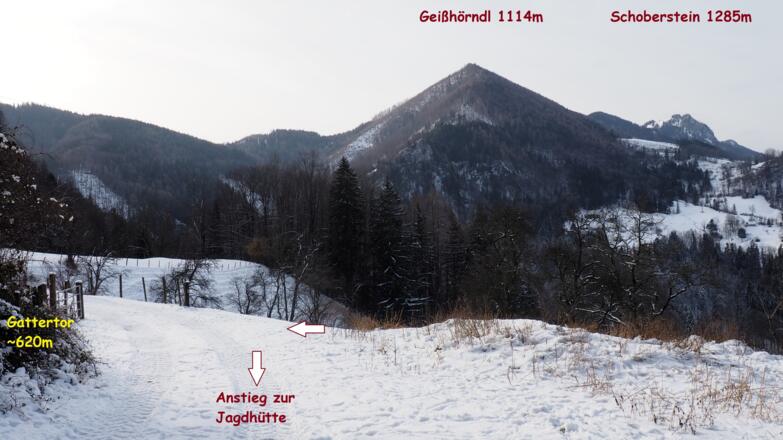 Gattertor ~620m, Rückblick