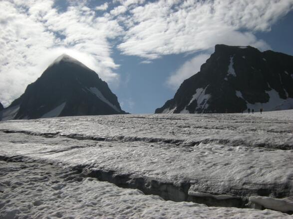 Spalen im unteren Bereich des Ochsentaler Gletschers
