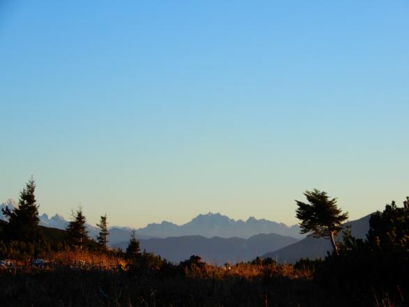 Hochleckenhaus, Blick zum Gosaukamm