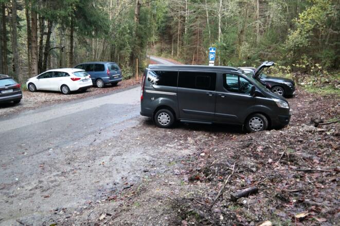 Der Parkplatz kurz vor Hamberg ist der Ausgangspunkt.