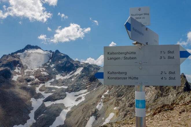 Am Kracheljoch mit Blick zum Kaltenberg