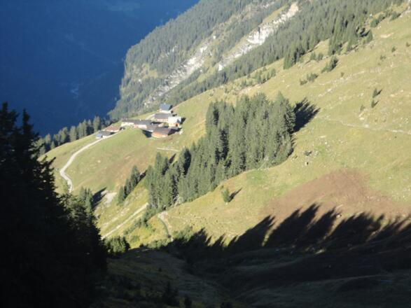 Blick auf die Untere Ischkarneialpe