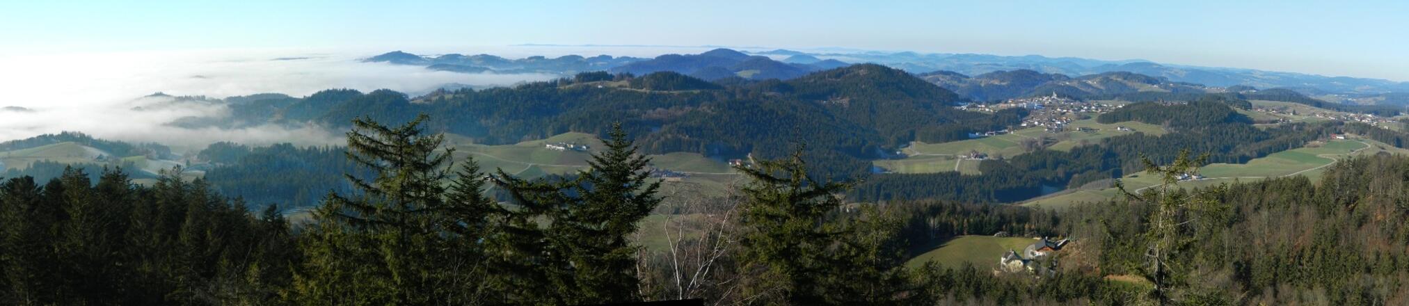 Nebel bis auf 800 m im Mühlviertel
