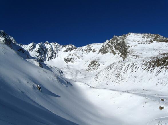 Blick ins Walfeskar mit Zwieselbacher Roßkogel.