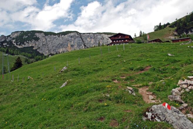 Die letzten Höhenmeter zur Dalfazalm