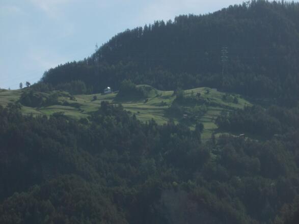 Blick auf Übersachsen vom Tal aus