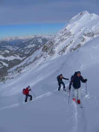 Steilhang zum Sattel