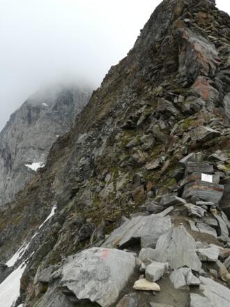 Zillertaler Alpen: die anspruchsvollste Scharte der 12-Tage-Weitwanderung - die Mörchenscharte, am Weg zur Berliner Hütte