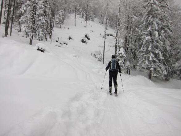 Beim Jägerstand beginnt das Steilstück