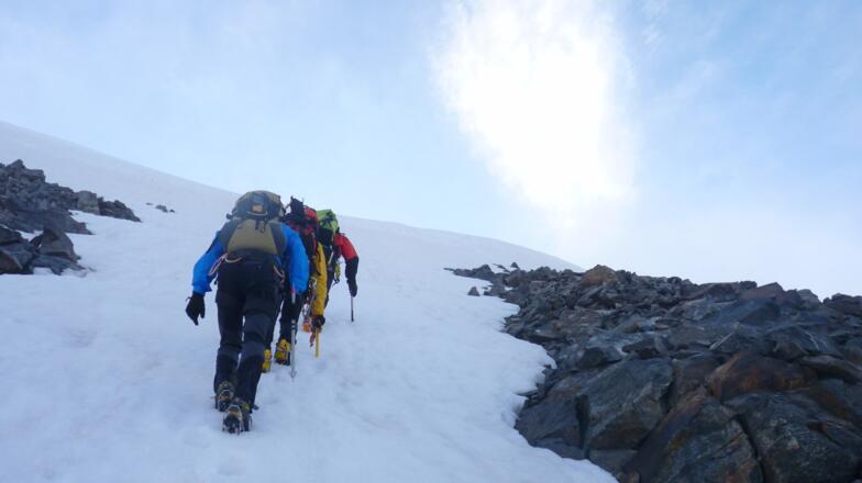 Aufstieg auf über die W-Flanke