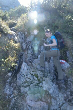 nach der Schönbergalm wir der Weg alpiner