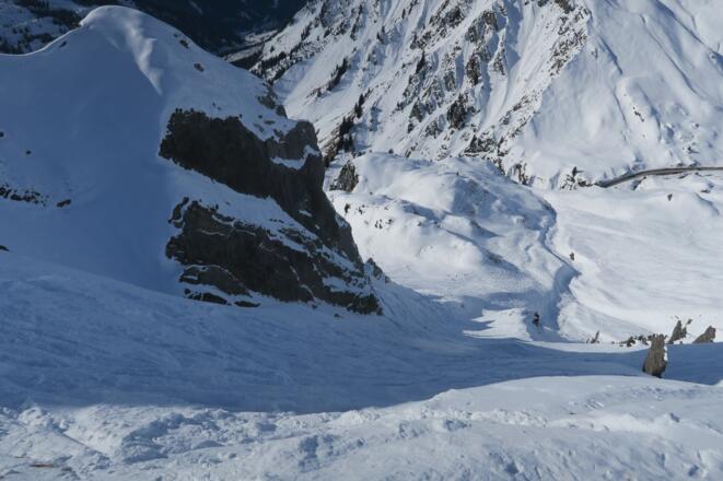 Der sehr steile Mittelteil zur Nadel