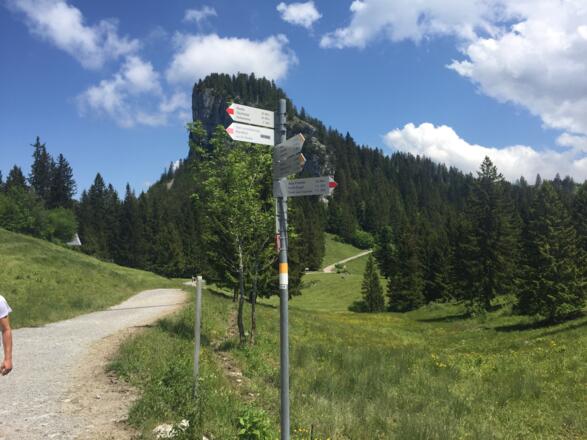 Wegweiser an der Emser Hütte