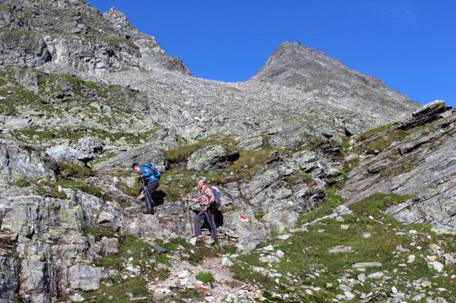 Gleich neben der St. Pöltner Hütte geht`s los