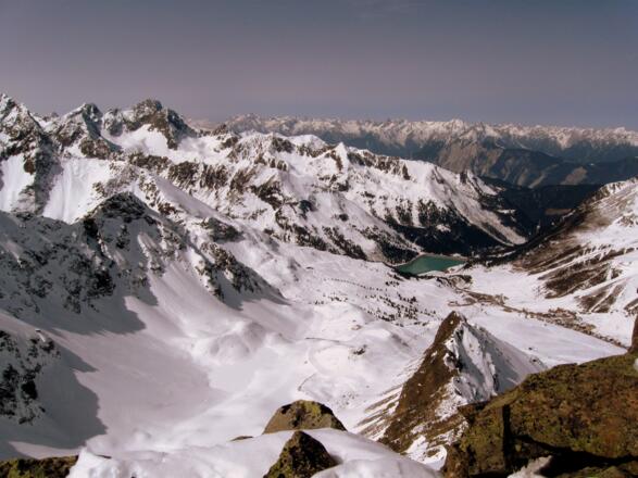 Längentaler Speicher. Schafzoll, Vordere und Hintere Karlesspitze und in der Verlängerung Maningkogl und Acherkogl.