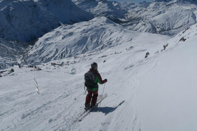 Einfahrt von der Skipiste