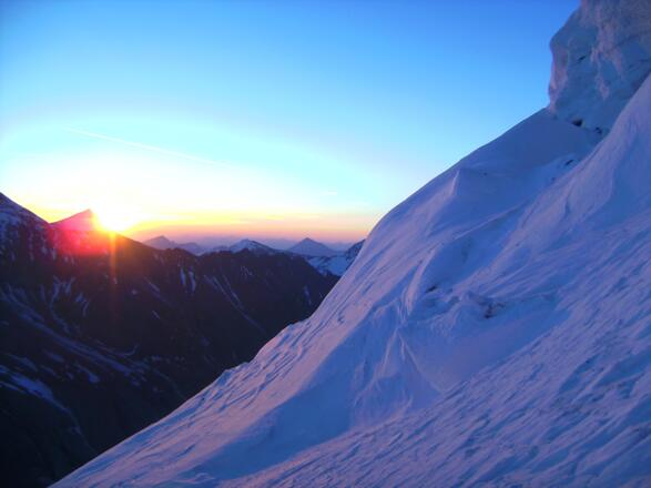 Sonnenaufgang in der Pallavicinirinne