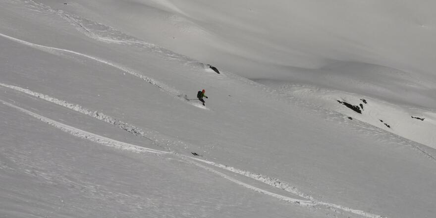 Abfahrt im großen Kar