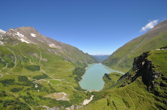Da bleibt der Mund offen - Blick vom oberen Stausee in Kaprun talauswärts