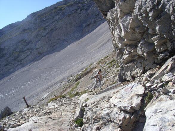 Großartige Aussicht und geringe Anstrengung zeichnen die letzte Etappe dieses Hüttenanstiegs aus.