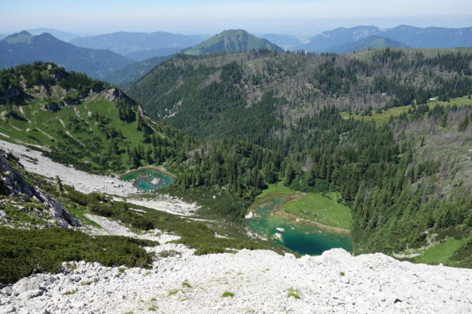 Blick auf die Feichtau Seen vom Nockkar aus