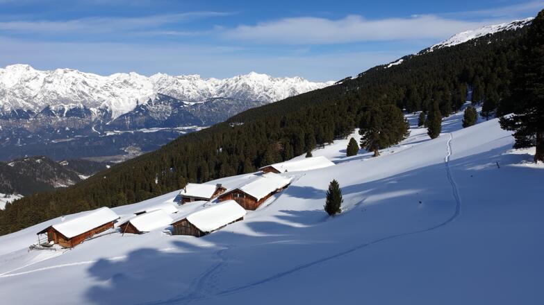 Traumhaftes Skigelände im Bereich der Markisalm