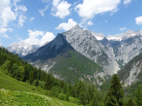 Herrlicher Blick auf die Huderbank Spitze.
