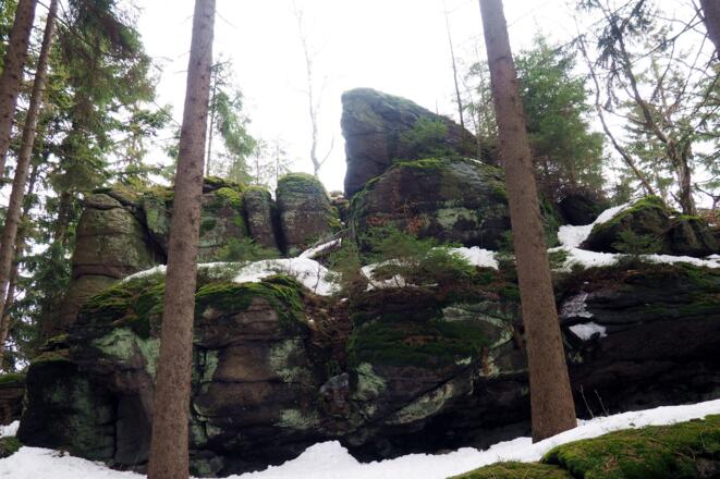 Gipfelfelsen Affetschlägerberg 967m