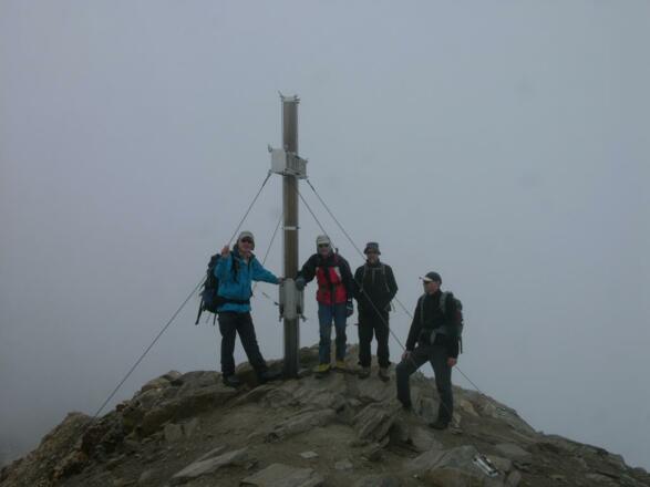 Am Gipfel leider im Nebel