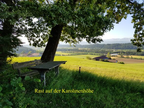 Blick von der Karolinenhöhe nach Süden.