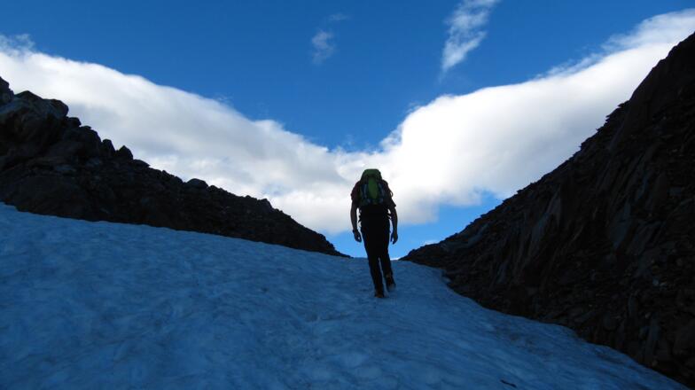 Aufstieg auf die Schwarzwandscharte