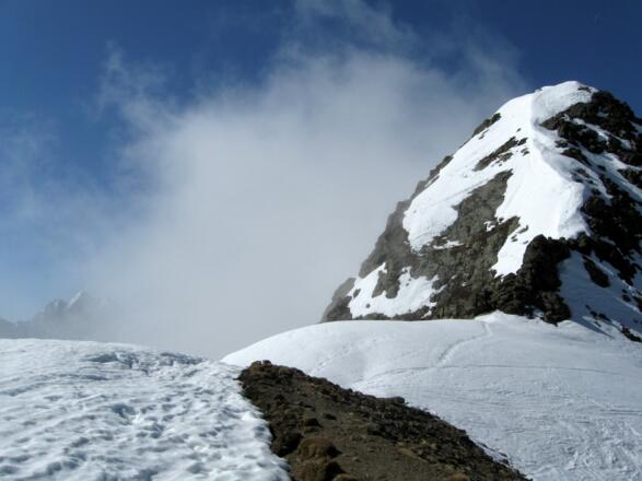 Oben in der Scharte angekommen