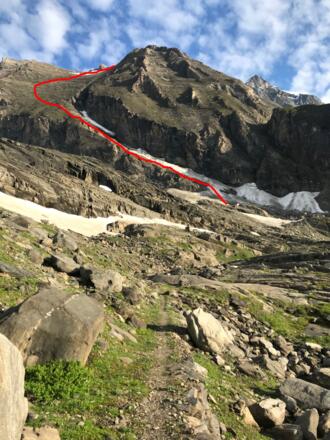 Aufstieg über die Bratschen in die Wielingerscharte