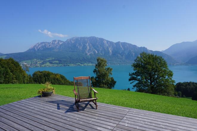 Traumhafter Rastplatz auf der Terrasse des Druckerhofs