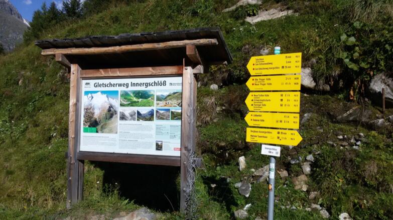 Wegmarkierung Innergschlöß