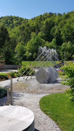 Start am Kreuzbergparkplatz in Weyer