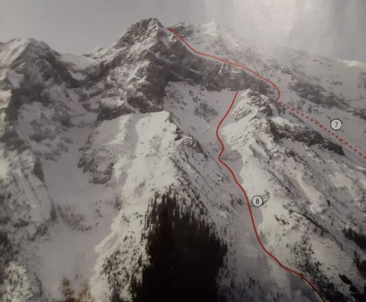 Abfahrtsroute Nr. 7 und 8