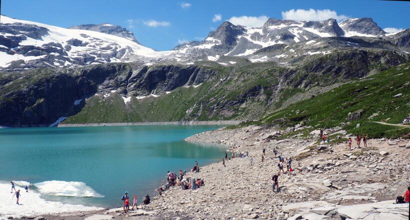Weißsee 2250m mit Sonnblick 3088m und Fürleggruppe