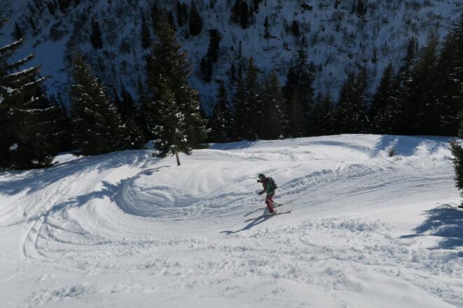 Entlang der Forststrasse zum Gasthaus Verwall