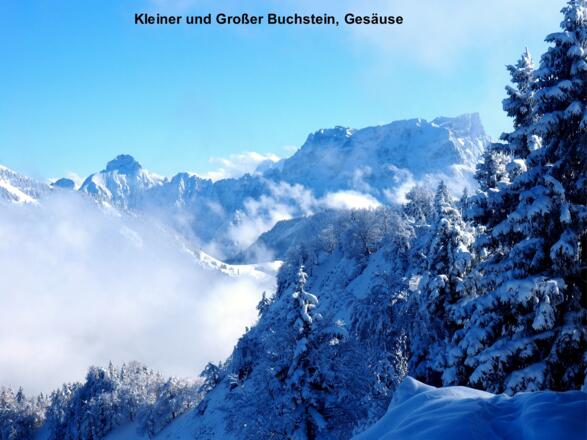 Am Grat um 1540 m, Kl. und Gr. Buchstein (2224m)